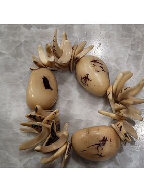 Tagua Wood Bracelet Banana Slices